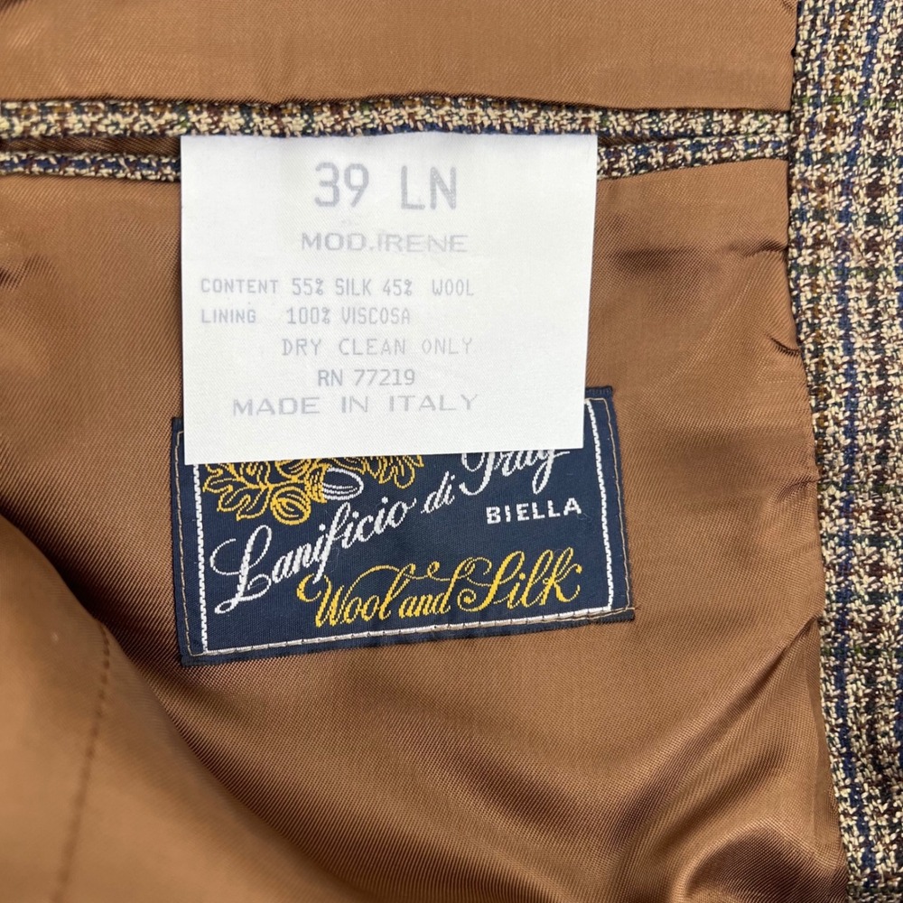 Vito Rufolo Vintage Silk Wool Blazer 39L Lanificio Glen Plaid Italy Sport Coat - Picture 4 of 12
